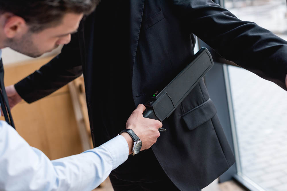 Security screening at a commercial entrance