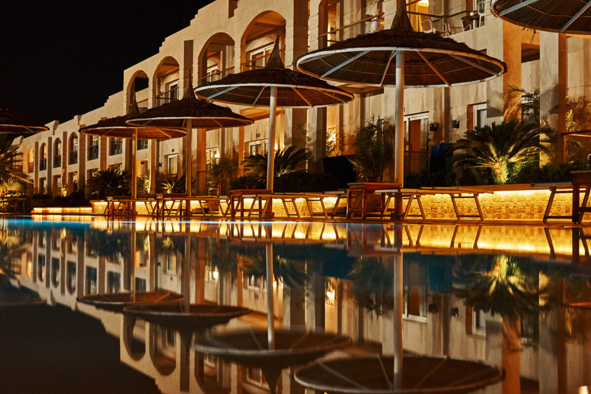 Hospitality venue with guest-facing outdoor areas